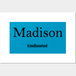 Madison Name meaning Posters and Art